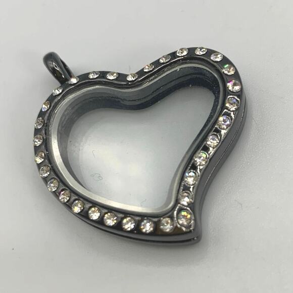 Lot of 10 Pc Assorted Pave Floating Lockets/Pendants Keepsake Jewelry Supplies - Picture 9 of 10